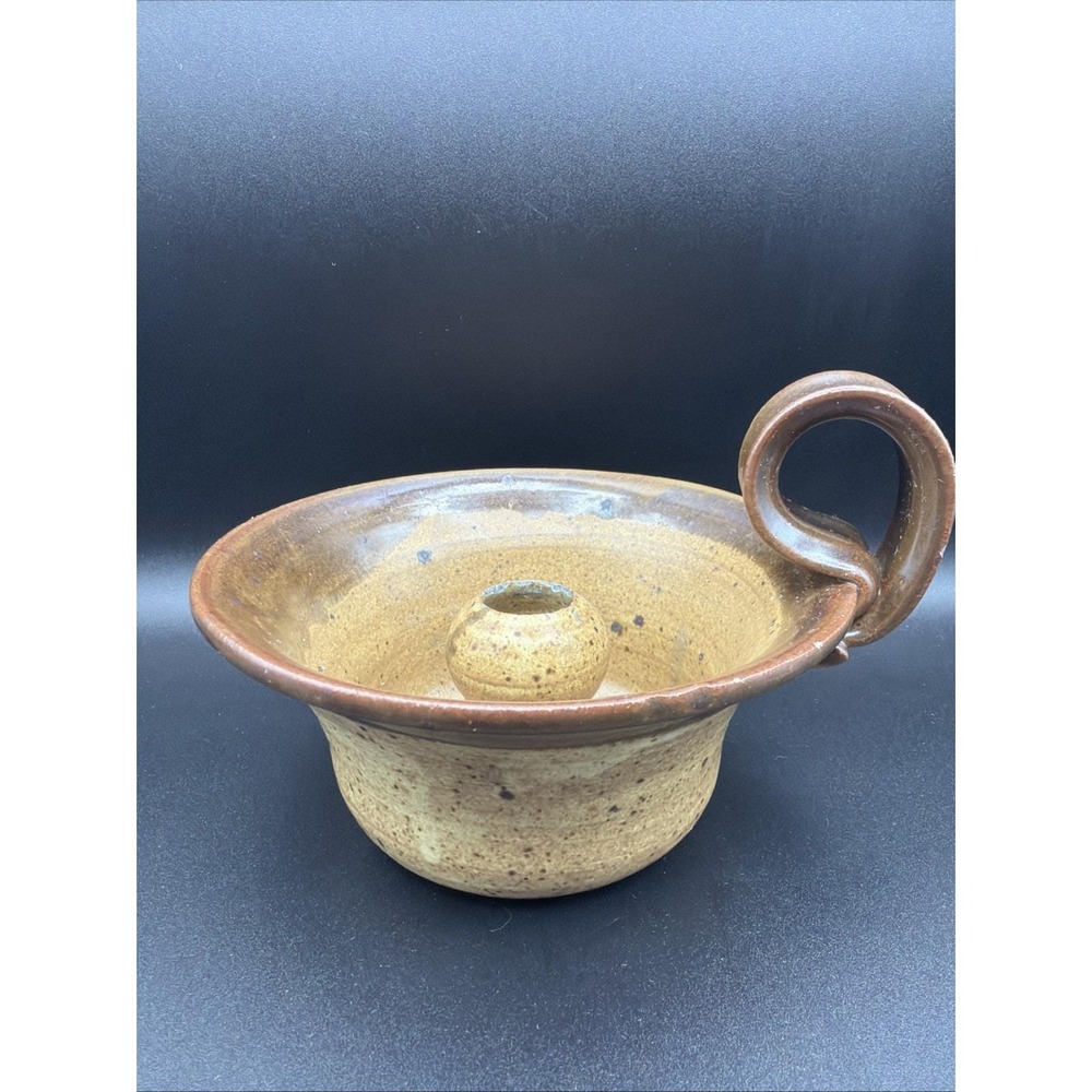 VTG Spun Pottery Richard & Susan Roth Winlock Washington Candlestick Holder